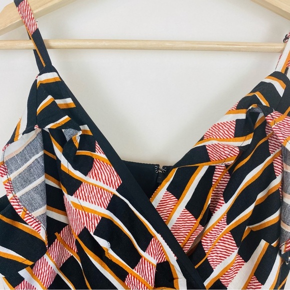 Ann Taylor Linen Patterned Wrap Dress Size 4P - Picture 7 of 13